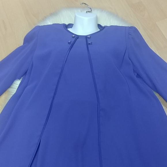 Vintage Ursula of Switzerland Purple Chiffon Dress - Picture 9 of 11